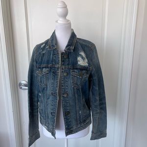 American Eagle Distressed Jean Women’s Jacket Size Medium